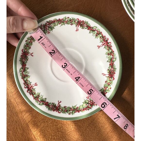4 Christopher Radko Holiday Celebrations Saucer Plates Christmas Tree- GIFT SALE - Picture 11 of 16